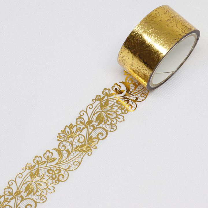 Kamiiso Monde Clear Decorative Tape - Gold Floral