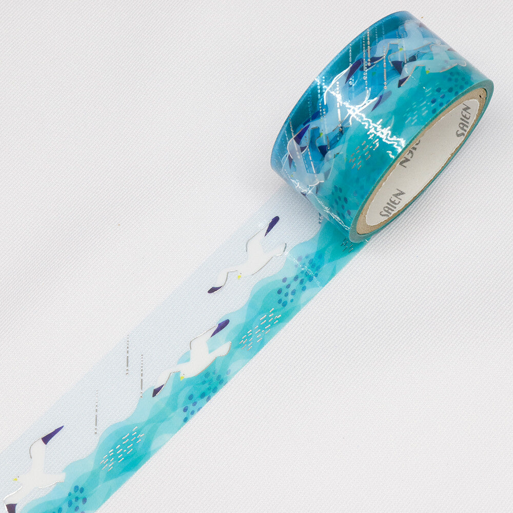 Kamiiso SAIEN Clear Masking Tape - Seagull