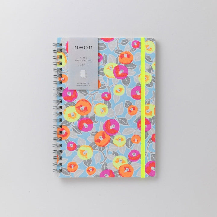 Shogado Yuzen Ring Notebook A5 - Neon Series - Blue #1