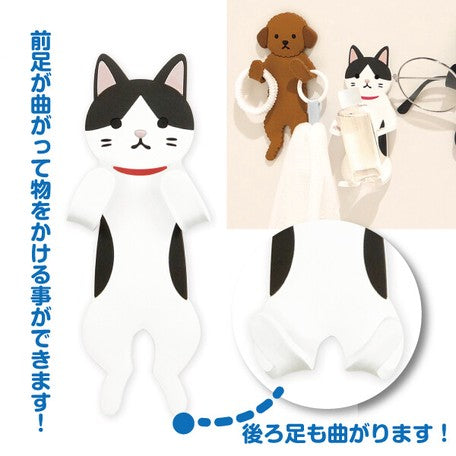 Japan Sticky Hook Friends - Black and White Cat