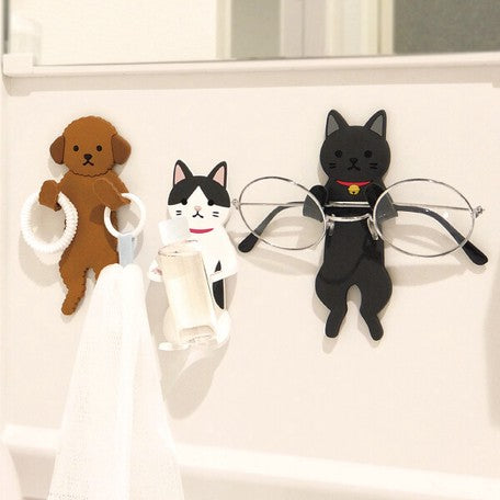 Japan Sticky Hook Friends - Black and White Cat