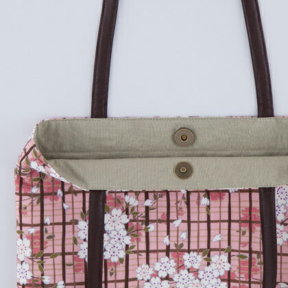 Noren Japanese Tote Bag - Pink with Sakura