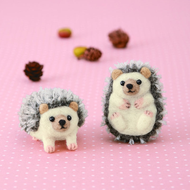 Japanese Hamanaka Needle Felting Kit - Hedgehogs (English translation included / video tutorial)