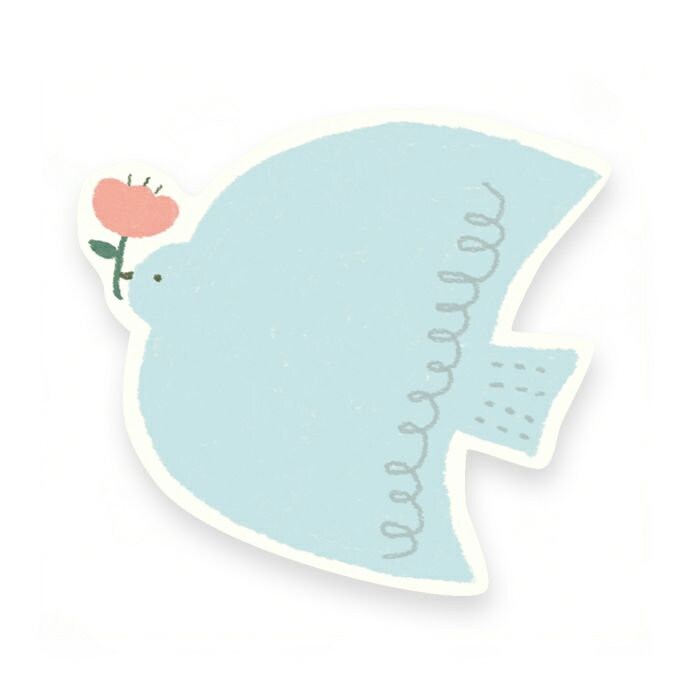 Furukawa Paper Works - Die Cut Sticky Note - Bird