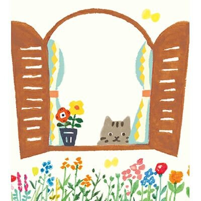 Furukawa Paper Works - Watashi Biyori Memo Pad - Home with Cats