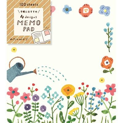 Furukawa Paper Works - Watashi Biyori Memo Pad - Flowers