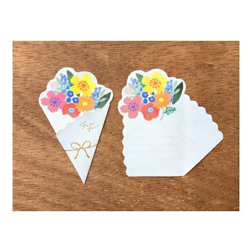 Furukawa Paper Works - Flower Bouquet Gift Card Pack - Colourful