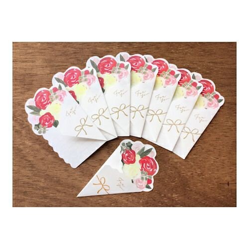 Furukawa Paper Works - Flower Bouquet Gift Card Pack - Roses