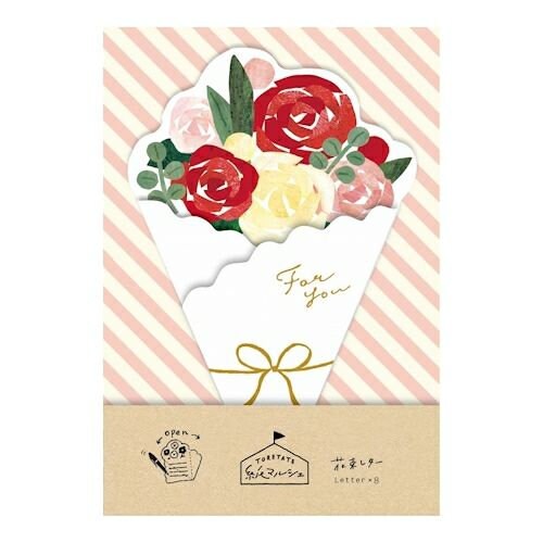 Furukawa Paper Works - Flower Bouquet Gift Card Pack - Roses