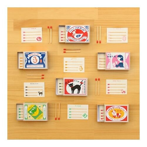 Furukawa Paper Works - Retro Match Box Mini Note Paper - Penguin