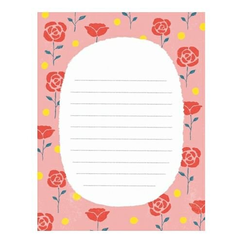 Furukawa Paper Works - Special Letter Set - Red Flowers