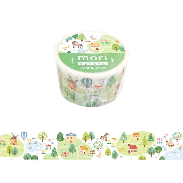 Mind Wave Washi Tape - Soyokaze-no-Mori - Forest in Spring Breeze