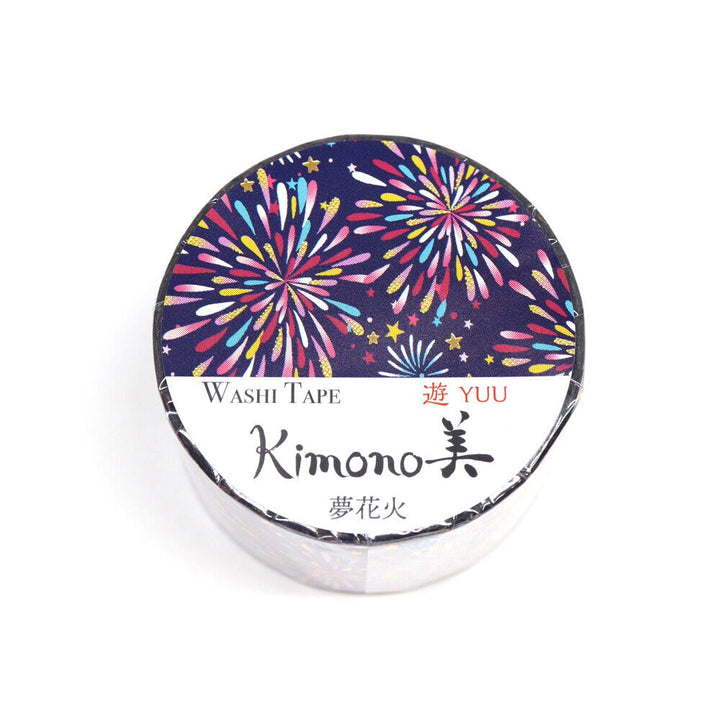 Kamiiso Yuzen Washi Tape - Kimono "Yuu" Series - Fireworks (Made in Japan)