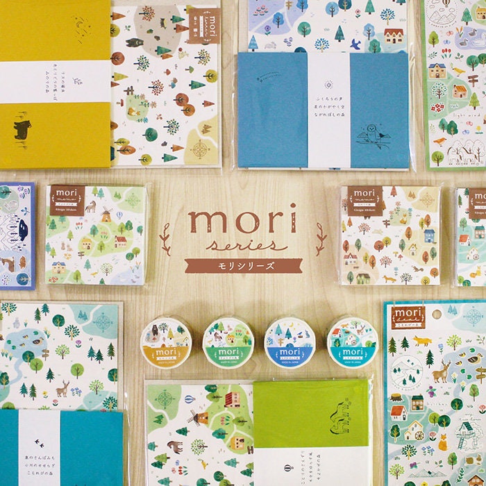 Mind Wave Letter Writing Set - Komorebi-no-Mori - Forest in Summer Sunlight