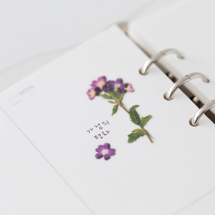 Appree Korea - Pressed Flower Stickers - Verbena