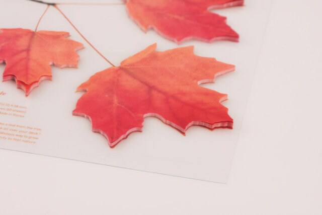 Appree Korea - Sticky Notes - Red Maple Leaf (Large Pack)