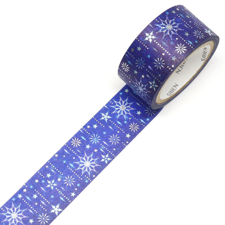 Limited Edition Kamiiso SAIEN Washi Tape - Winter Starlight (Made in Japan)