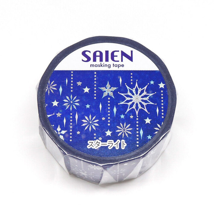 Limited Edition Kamiiso SAIEN Washi Tape - Winter Starlight (Made in Japan)