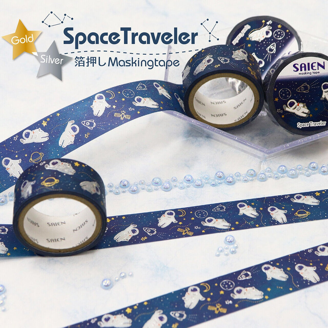 Kamiiso SAIEN Washi Tape - Astronaut (Made in Japan)