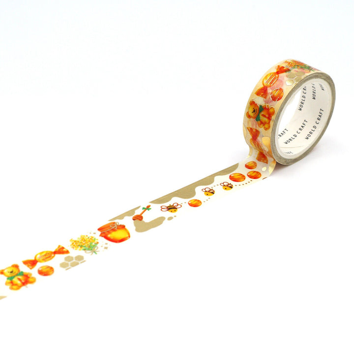 World Craft Glitter Washi Tape - Honey