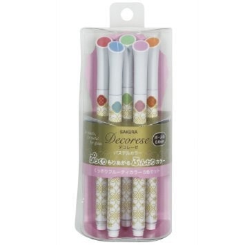 Sakura Decorese Pastel 3D Gel Pens - Choose Colour Set