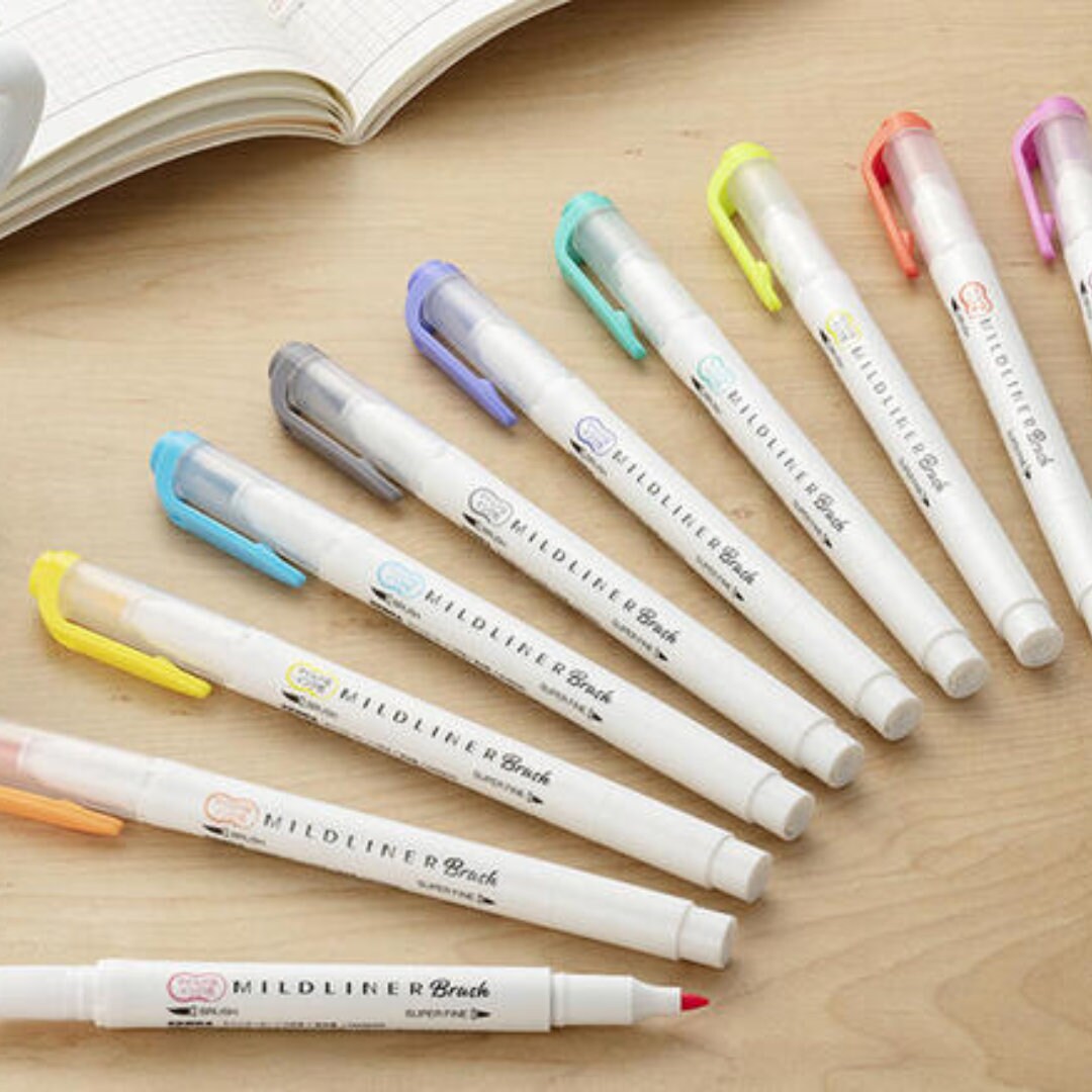 Zebra Mildliner Brush Pen - Set of 5 Colours - Sunny Mild